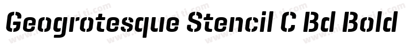 Geogrotesque Stencil C Bd Bold字体转换